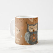 Himmelskugel & Hare: Mystisches Muster Kaffeetasse (Vorderseite Links)