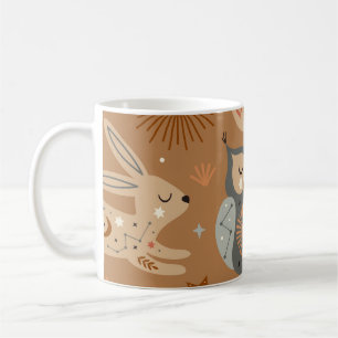Himmelskugel & Hare: Mystisches Muster Kaffeetasse