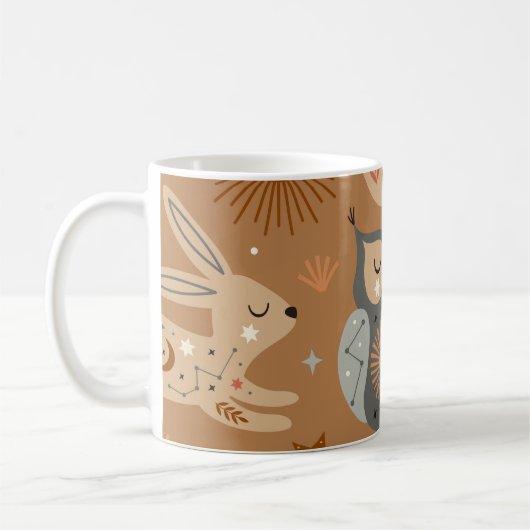 Himmelskugel & Hare: Mystisches Muster Kaffeetasse (Links)