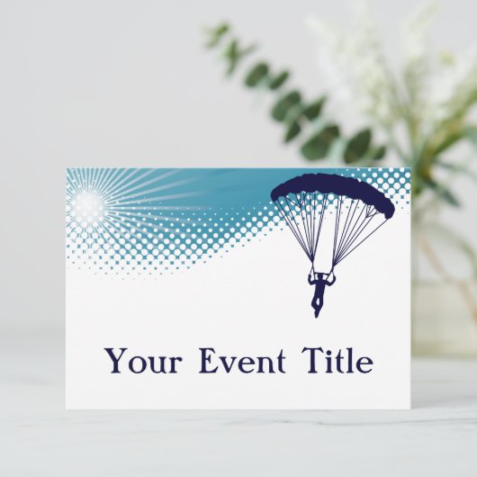 Himmelskydiver Einladung (Stehend Vorderseite)
