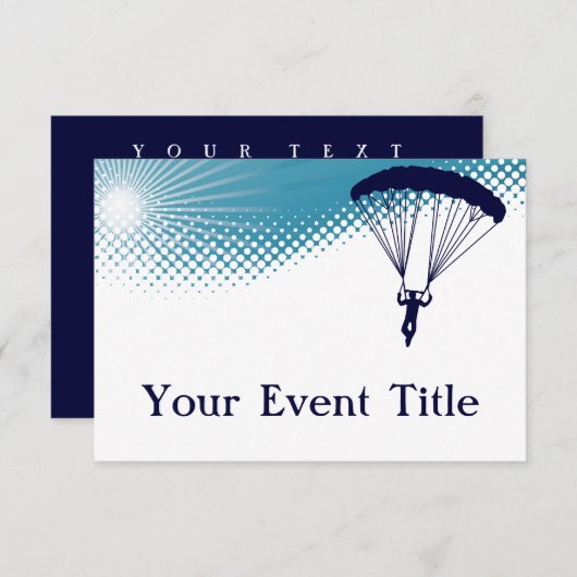 Himmelskydiver Einladung (Vorne/Hinten)