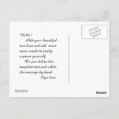 Himmelslehre anpassbar postkarte (Rückseite)