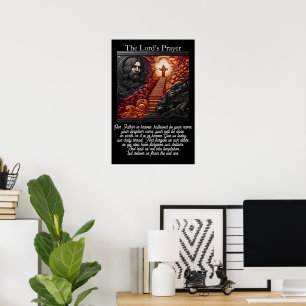 Himmelsleiter-Aufstieg des Vaterunsers Poster
