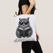 Himmelslese-Eulen-Tragetasche – Geschenk für Büche