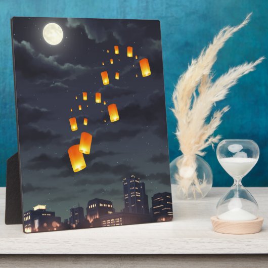 Himmelsleuchte/gelbe Lampe/Nachtlicht Fotoplatte (Seite)