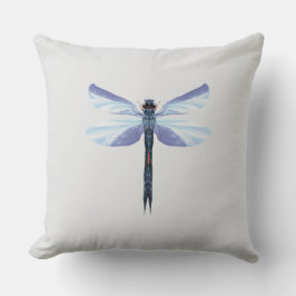 Himmelslibelle – Surreale blaue Insekten-Kunstkiss Kissen