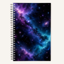 Himmelslila-Blau-Notizbuch Kosmisches Journal