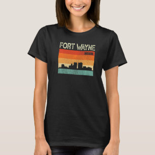 Himmelslinie der Stadt Fort Wayne Indiana T-Shirt
