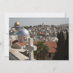 Himmelslinie des alten Jerusalems Dankeskarte