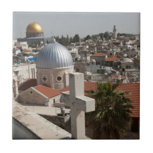 Himmelslinie des alten Jerusalems Fliese