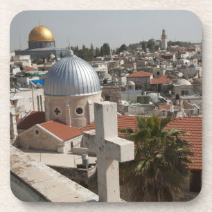 Himmelslinie des alten Jerusalems Getränkeuntersetzer