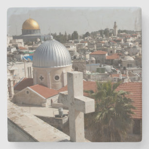 Himmelslinie des alten Jerusalems Steinuntersetzer
