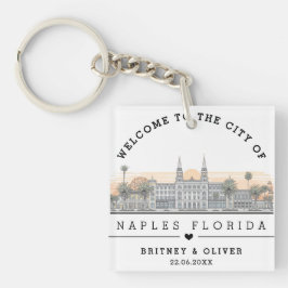 Himmelslinie von Naples Florida – Individuelle Hoc Schlüsselanhänger