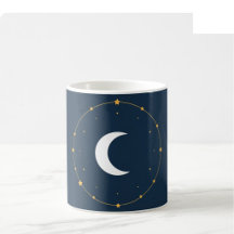 Himmelslinien-Kunsttasse - Indigo & Gold (Vollumwi