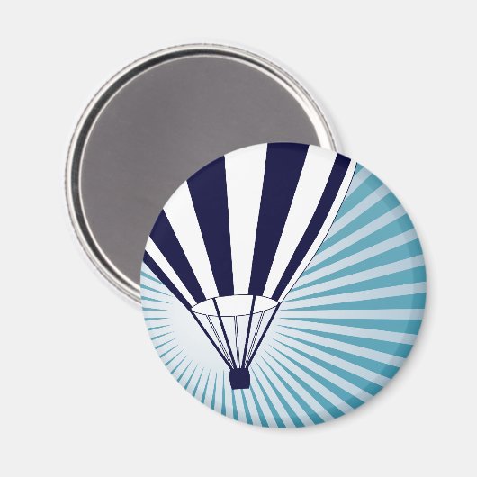 Himmelsluftballon Magnet (Vorderseite/Rückseite)