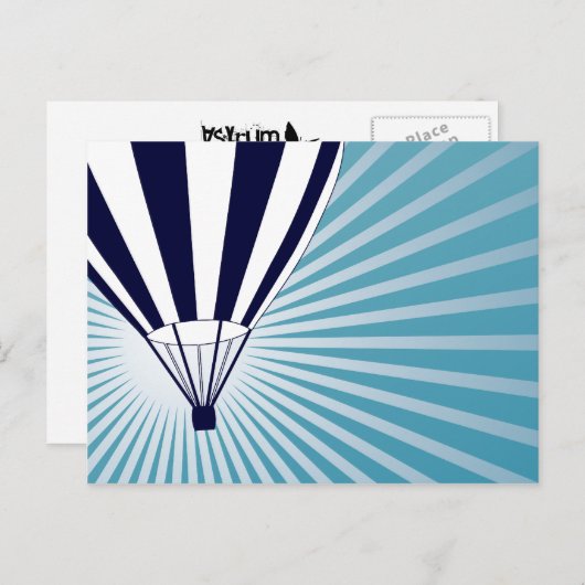 Himmelsluftballon Postkarte (Vorne/Hinten)