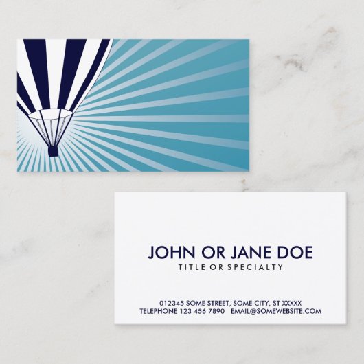 Himmelsluftballon Visitenkarte (Vorne/Hinten)