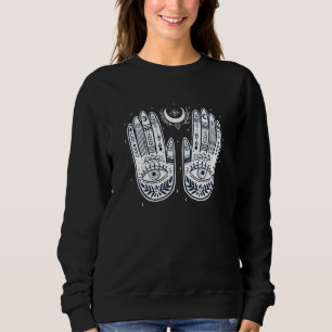 Himmelsmagie Böser Blick Hexenhand Allsehendes Aug Sweatshirt