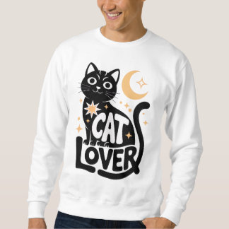 Himmelsmagie-Design für schwarze Katzenliebhaber Sweatshirt