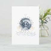 Himmelsmagie - Krebs Dankeskarte (Stehend Vorderseite)