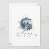 Himmelsmagie - Krebs Dankeskarte (Vorne/Hinten)