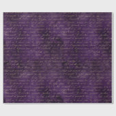Himmelsmagie, lila Kalligraphiemuster Geschenkpapier (Flach)