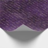 Himmelsmagie, lila Kalligraphiemuster Geschenkpapier (Ecke)