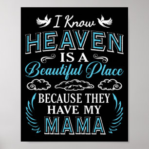 Himmelsmama im Himmel Vermisste Mütter Tag Mama Poster