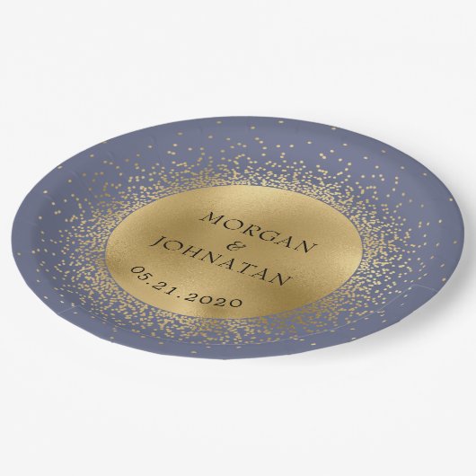 Himmelsmeterplatte Pappteller (Schrägansicht)