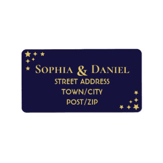 Himmelsminimalistische Hochzeits-RSVP-Adressetiket Adressaufkleber