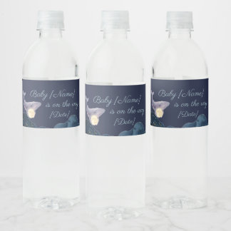 Himmelsmond-Baby-Shower-Wasserflaschenetiketten |  Wasserflaschenetikett