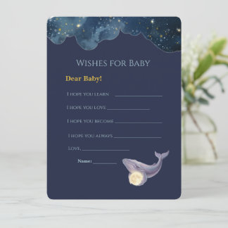 Himmelsmond-Baby-Shower-Wünsche für Babykarte |  Karte