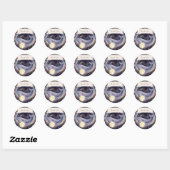 Himmelsmond-Babyshower-Gunstickers Runder Aufkleber (Blatt)