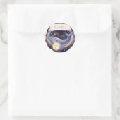 Himmelsmond-Babyshower-Gunstickers Runder Aufkleber (Tasche)