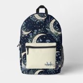 Himmelsmond & Floraler Rucksack (Vorderseite)