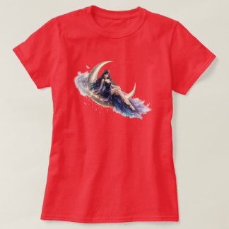 Himmelsmond-Göttinnen-T-Shirt für Damen | Fantasy T-Shirt