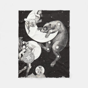 Himmelsmond Himmel Universum Gott Nacht Illustrati Fleecedecke