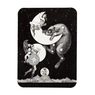 Himmelsmond Himmel Universum Gott Nacht Illustrati Magnet