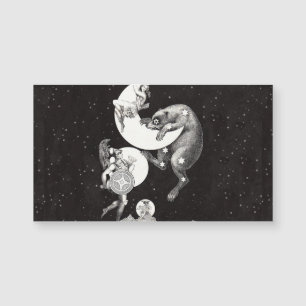 Himmelsmond Himmel Universum Gott Nacht Illustrati Magnetkarte