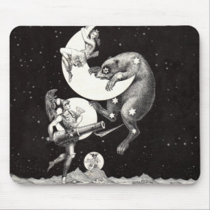 Himmelsmond Himmel Universum Gott Nacht Illustrati Mousepad