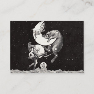 Himmelsmond Himmel Universum Gott Nacht Illustrati Visitenkarte