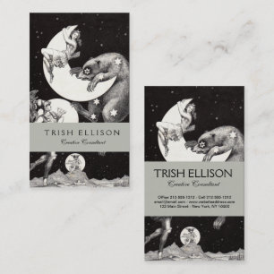 Himmelsmond Himmel Universum Gott Nacht Illustrati Visitenkarte