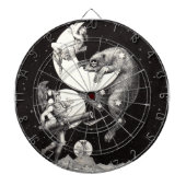 Himmelsmond Himmelswelt Gottes Nacht Illustration Dartscheibe (vorne)