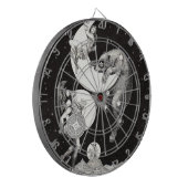 Himmelsmond Himmelswelt Gottes Nacht Illustration Dartscheibe (Vorderseite Links)