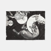 Himmelsmond Himmelswelt Gottes Nacht Illustration Fleecedecke (Vorderseite (Horizontal))