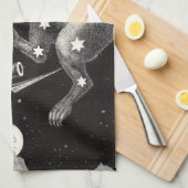 Himmelsmond Himmelswelt Gottes Nacht Illustration Handtuch (Viertel Falte)