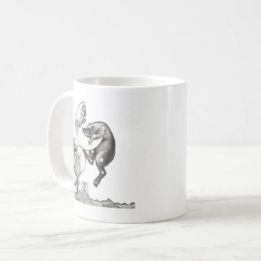 Himmelsmond Himmelswelt Gottes Nacht Illustration Kaffeetasse (Vorderseite Links)