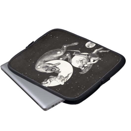 Himmelsmond Himmelswelt Gottes Nacht Illustration Laptopschutzhülle (Vorne Knopf)