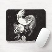 Himmelsmond Himmelswelt Gottes Nacht Illustration Mousepad (Mit Mouse)