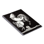 Himmelsmond Himmelswelt Gottes Nacht Illustration Notizblock (Rechte Seite)